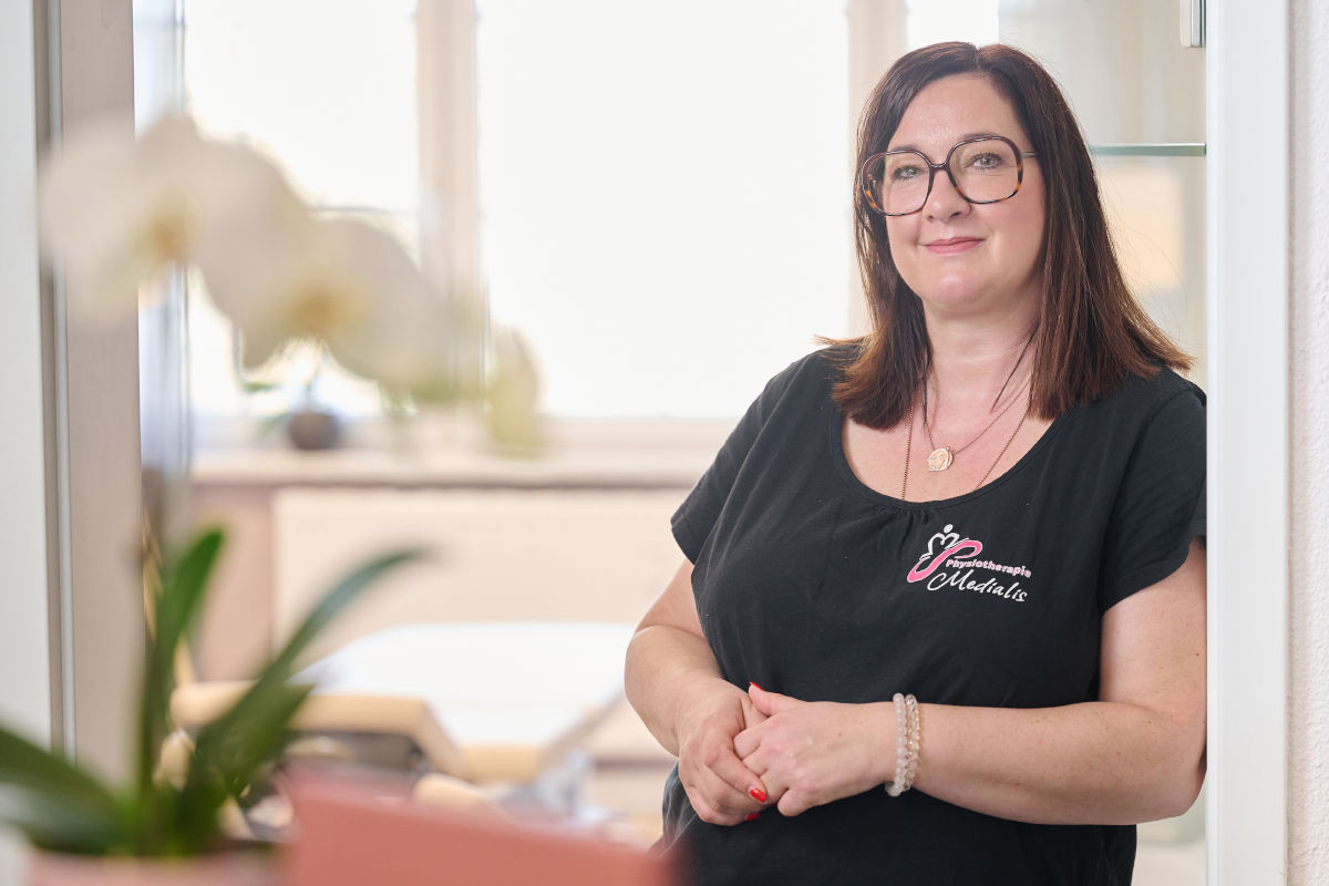 Manja Sagner, Inhaberin der Physiotherapie Medialis in Schneeberg